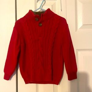 Knit sweater with elbow patches